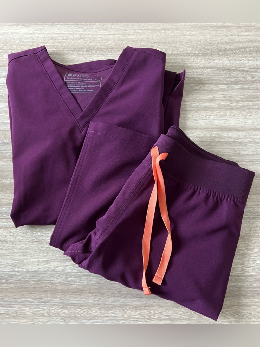 Figs Limited Edition Scrub Set in Deep Purple.